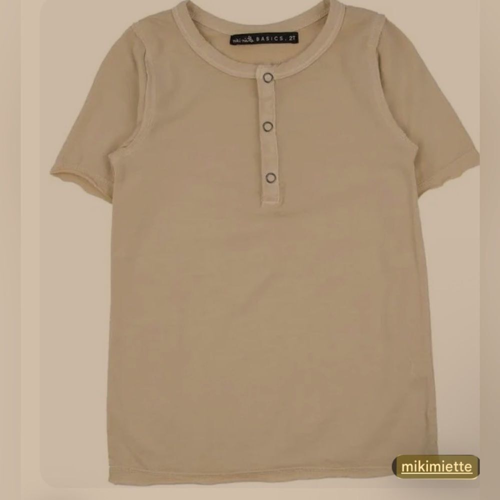 🛍️Miki Miette kids Pauly Short Sleeves Henley top Size: 12 Month 💥